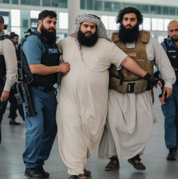 Ahmut in hospital with diapers